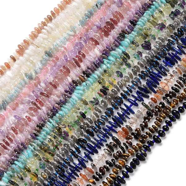 PandaHall Natural Mixed Stone Beads Strands, Chip, 5~18x3~9x2~5mm, Hole: 1mm, about 67~69pcs/strand, 15.55''(39.5~40cm) Mixed Stone Chip
PandaHall Natural Mixed Stone Beads Strands, Chip, 5~18x3~9x2~5mm, Hole: 1mm, about 67~69pcs/strand, 15.55''(39.5~40cm) Mixed Stone Chip