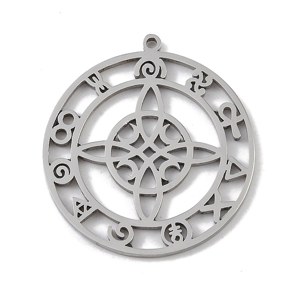 PandaHall 304 Stainless Steel Pendants, Laser Cut, Flat Round with Witch Knot Charm, Stainless Steel Color, 27x25x1mm, Hole: 1mm 304...
PandaHall 304 Stainless Steel Pendants, Laser Cut, Flat Round with Witch Knot Charm, Stainless Steel Color, 27x25x1mm, Hole: 1mm 304...