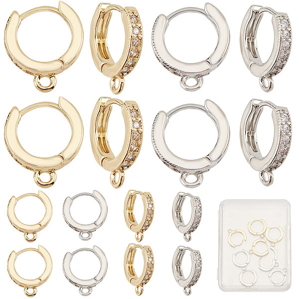 PandaHall CREATCABIN 12Pcs 2 Colors Brass Huggie Hoop Earring Findings, with Clear Cubic Zirconia and Horizontal Loops, Mixed Color...
PandaHall CREATCABIN 12Pcs 2 Colors Brass Huggie Hoop Earring Findings, with Clear Cubic Zirconia and Horizontal Loops, Mixed Color...