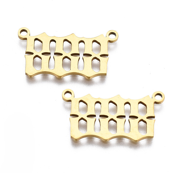 PandaHall 201 Stainless Steel Pendant Links, Laser Cut, Golden, Num.8, 12x22x1mm, Hole: 1.4mm 201 Stainless Steel Number
PandaHall 201 Stainless Steel Pendant Links, Laser Cut, Golden, Num.8, 12x22x1mm, Hole: 1.4mm 201 Stainless Steel Number