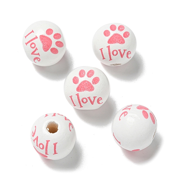 PandaHall Printed Wood European Beads, Round with Word Pattern, Light Coral, 15.5~16mm, Hole: 4~4.5mm Wood Round
PandaHall Printed Wood European Beads, Round with Word Pattern, Light Coral, 15.5~16mm, Hole: 4~4.5mm Wood Round