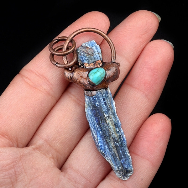 PandaHall Kyanite with Metal Pendants, Irregular, for Necklaces Making, 17.72 inch(45cm) Kyanite Nuggets Blue
PandaHall Kyanite with Metal Pendants, Irregular, for Necklaces Making, 17.72 inch(45cm) Kyanite Nuggets Blue