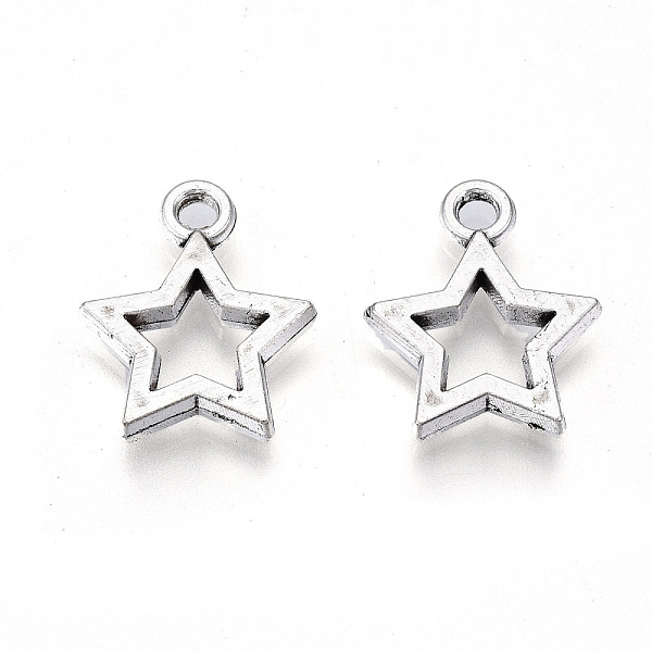 PandaHall Tibetan Style Alloy Pendants, Lead Free & Cadmium Free, Star, Antique Silver, 15x12x2mm, Hole: 1.8mm, about 650pcs/500g Alloy Star
PandaHall Tibetan Style Alloy Pendants, Lead Free & Cadmium Free, Star, Antique Silver, 15x12x2mm, Hole: 1.8mm, about 650pcs/500g Alloy Star