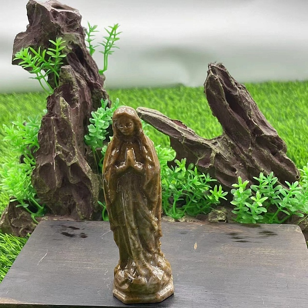 PandaHall Natural Indian Jade Carved Healing Virgin Mary Figurines, Reiki Energy Stone Display Decorations, 100mm Jade Human
PandaHall Natural Indian Jade Carved Healing Virgin Mary Figurines, Reiki Energy Stone Display Decorations, 100mm Jade Human