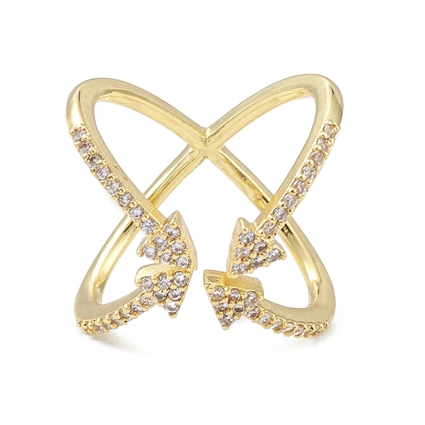 PandaHall Cubic Zirconia Criss Cross with Arrow Open Cuff Ring, Brass Jewelry for Women, Lead Free & Cadmium Free, Real 18K Gold Plated..., Clear
PandaHall Cubic Zirconia Criss Cross with Arrow Open Cuff Ring, Brass Jewelry for Women, Lead Free & Cadmium Free, Real 18K Gold Plated..., Clear