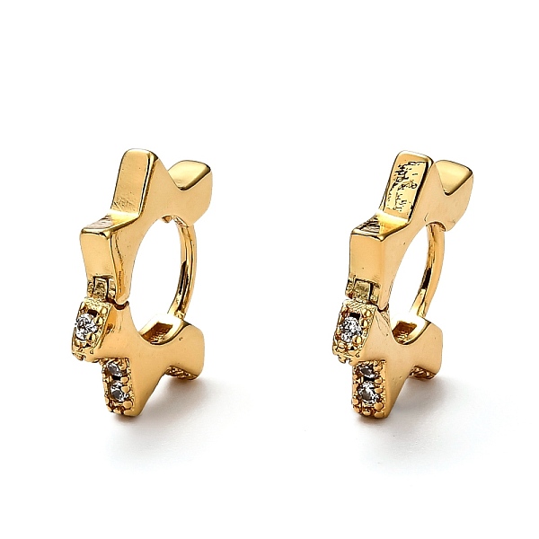 PandaHall Brass Micro Pave Clear Cubic Zirconia Huggie Hoop Earrings, Star, Real 18K Gold Plated, 11.5x13.5x2mm, Pin: 1mm Brass Star Clear
PandaHall Brass Micro Pave Clear Cubic Zirconia Huggie Hoop Earrings, Star, Real 18K Gold Plated, 11.5x13.5x2mm, Pin: 1mm Brass Star Clear