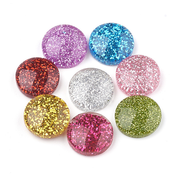 PandaHall Resin Cabochons, with Glitter Powder, Flat Round, Mixed Color, 13.5~14x4~6mm Resin Flat Round Multicolor
PandaHall Resin Cabochons, with Glitter Powder, Flat Round, Mixed Color, 13.5~14x4~6mm Resin Flat Round Multicolor