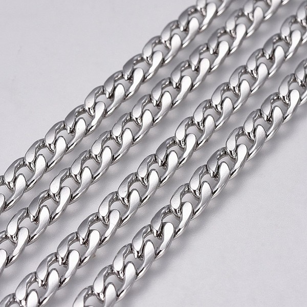 PandaHall 304 Stainless Steel Cuban Link Chains, Chunky Curb Chains, Unwelded, Stainless Steel Color, 8x5x1.5mm 304 Stainless Steel
PandaHall 304 Stainless Steel Cuban Link Chains, Chunky Curb Chains, Unwelded, Stainless Steel Color, 8x5x1.5mm 304 Stainless Steel