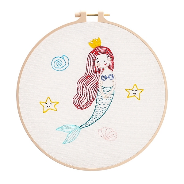 PandaHall DIY Embroidery Kit, including Embroidery Needles & Thread, Linen Fabric, Instruction Sheet, Mermaid, 210x210mm Linen Mermaid
PandaHall DIY Embroidery Kit, including Embroidery Needles & Thread, Linen Fabric, Instruction Sheet, Mermaid, 210x210mm Linen Mermaid