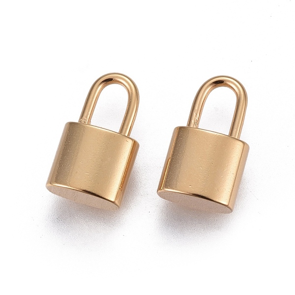 PandaHall 304 Stainless Steel Pendants, Padlock, Real 24K Gold Plated, 12.6~13.5x8x5mm, Hole: 4.5~5.5x3mm 304 Stainless Steel Lock
PandaHall 304 Stainless Steel Pendants, Padlock, Real 24K Gold Plated, 12.6~13.5x8x5mm, Hole: 4.5~5.5x3mm 304 Stainless Steel Lock