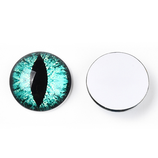 PandaHall Glass Cabochons, Half Round with Evil Eye, Vertical Pupil, Medium Turquoise, 20x6.5mm Glass Half Round
PandaHall Glass Cabochons, Half Round with Evil Eye, Vertical Pupil, Medium Turquoise, 20x6.5mm Glass Half Round