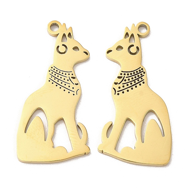 PandaHall Ion Plating(IP) 304 Stainless Steel Pendants, Cat Charm, Real 18K Gold Plated, 30x15x1.5mm, Hole: 1.8mm 304 Stainless Steel Cat...
PandaHall Ion Plating(IP) 304 Stainless Steel Pendants, Cat Charm, Real 18K Gold Plated, 30x15x1.5mm, Hole: 1.8mm 304 Stainless Steel Cat...