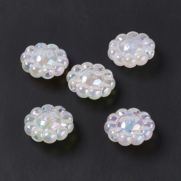 PandaHall UV Plating Acrylic European Beads, Large Hole Beads, with Glitter Powder, AB Color, Flower with Smiling Face, WhiteSmoke..., White
PandaHall UV Plating Acrylic European Beads, Large Hole Beads, with Glitter Powder, AB Color, Flower with Smiling Face, WhiteSmoke..., White