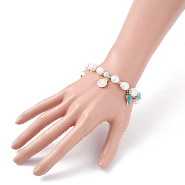 PandaHall Easter Theme Star & Jesus Fish & Human Coin Charm Bracelet, Natural Flower Amazonite Chip & Pearl Beads Reiki Healing Bracelet for...
PandaHall Easter Theme Star & Jesus Fish & Human Coin Charm Bracelet, Natural Flower Amazonite Chip & Pearl Beads Reiki Healing Bracelet for...