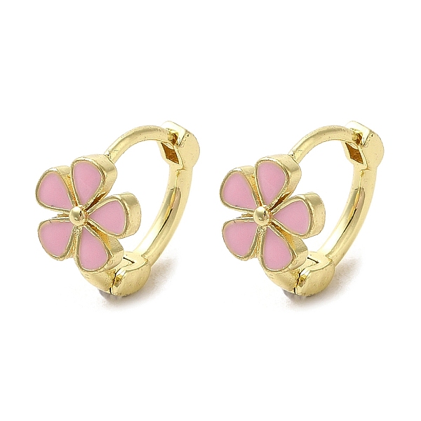 PandaHall Flower Rack Plating Brass Hoop Earrings, with Pearl Pink Enamel, Golden, 12x13x7.5mm Brass Flower
PandaHall Flower Rack Plating Brass Hoop Earrings, with Pearl Pink Enamel, Golden, 12x13x7.5mm Brass Flower