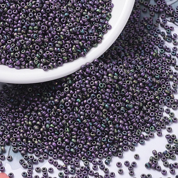 PandaHall MIYUKI Round Rocailles Beads, Japanese Seed Beads, (RR2019) Matte Metallic Eggplant Iris, 11/0, 2x1.3mm, Hole: 0.8mm, about..., Purple
PandaHall MIYUKI Round Rocailles Beads, Japanese Seed Beads, (RR2019) Matte Metallic Eggplant Iris, 11/0, 2x1.3mm, Hole: 0.8mm, about..., Purple