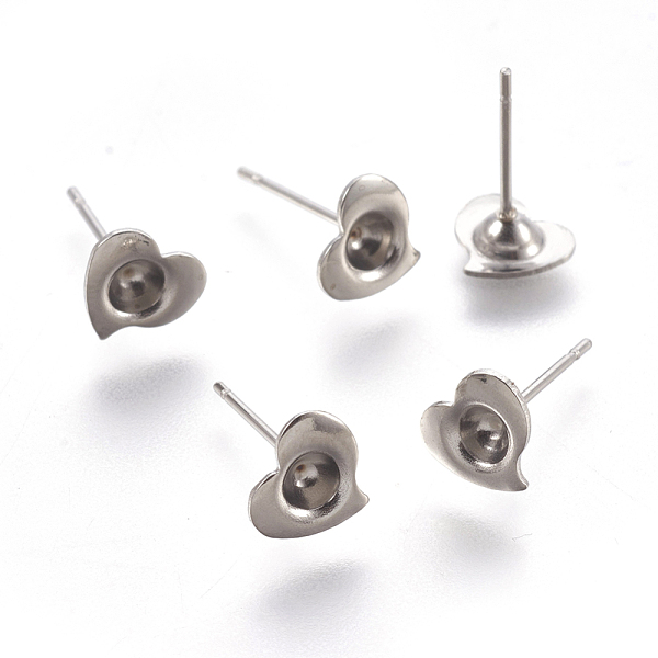PandaHall 304 Stainless Steel Ear Stud Components, Heart, Stainless Steel Color, 13mm, Tray: 3mm, Pin: 0.7mm 304 Stainless Steel Heart
PandaHall 304 Stainless Steel Ear Stud Components, Heart, Stainless Steel Color, 13mm, Tray: 3mm, Pin: 0.7mm 304 Stainless Steel Heart