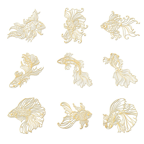 PandaHall Nickel Decoration Stickers, Metal Resin Filler, Epoxy Resin & UV Resin Craft Filling Material, Golden, Fish, 40x40mm, 9pcs/set...
PandaHall Nickel Decoration Stickers, Metal Resin Filler, Epoxy Resin & UV Resin Craft Filling Material, Golden, Fish, 40x40mm, 9pcs/set...
