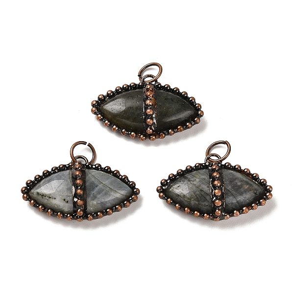 PandaHall Natural Labradorite Pendants, Horse Eye Charms with Rack Plating Red Copper Tone Handmade Solder Tin, Cadmium Free & Lead Free...
PandaHall Natural Labradorite Pendants, Horse Eye Charms with Rack Plating Red Copper Tone Handmade Solder Tin, Cadmium Free & Lead Free...