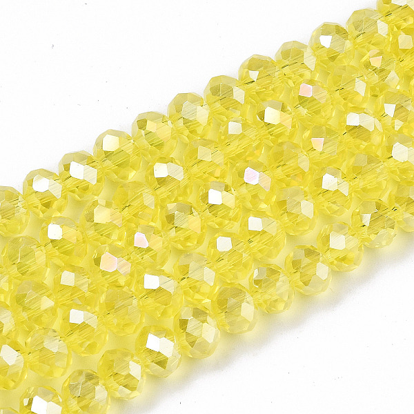 PandaHall Electroplate Glass Beads Strands, AB Color Plated, Faceted, Rondelle, Champagne Yellow, 4x3mm, Hole: 0.4mm, about...
PandaHall Electroplate Glass Beads Strands, AB Color Plated, Faceted, Rondelle, Champagne Yellow, 4x3mm, Hole: 0.4mm, about...