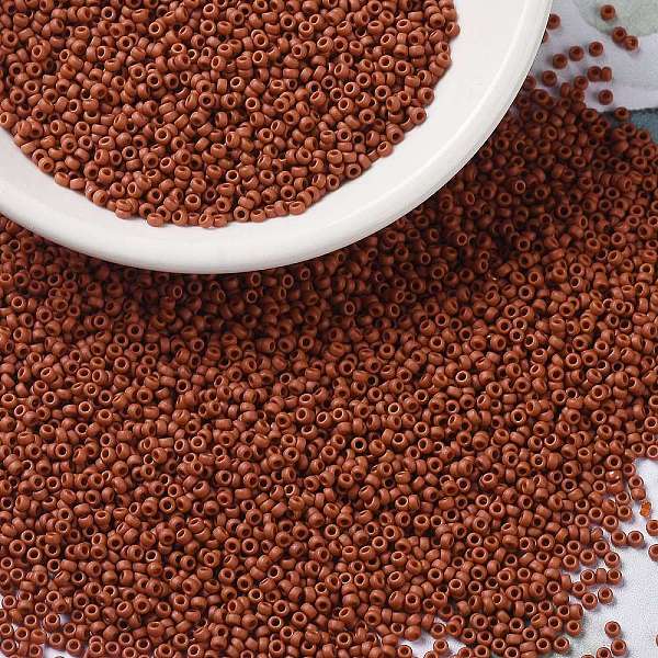 PandaHall MIYUKI Round Rocailles Beads, Japanese Seed Beads, 15/0, (RR2315) Matte Opaque Terra Cotta, 1.5mm, Hole: 0.7mm, about 27777pcs/50g..., Red
PandaHall MIYUKI Round Rocailles Beads, Japanese Seed Beads, 15/0, (RR2315) Matte Opaque Terra Cotta, 1.5mm, Hole: 0.7mm, about 27777pcs/50g..., Red