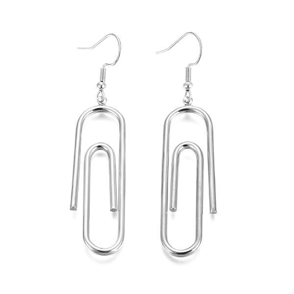 PandaHall 304 Stainless Steel Dangle Earring, Paper Clip, Stainless Steel Color, 45x13.5x1.5mm 304 Stainless Steel
PandaHall 304 Stainless Steel Dangle Earring, Paper Clip, Stainless Steel Color, 45x13.5x1.5mm 304 Stainless Steel