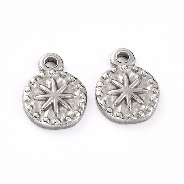 PandaHall 304 Stainless Steel Charms, Flat Round with Star, Stainless Steel Color, 13x10x2mm, Hole: 1.6mm 304 Stainless Steel Flat Round
PandaHall 304 Stainless Steel Charms, Flat Round with Star, Stainless Steel Color, 13x10x2mm, Hole: 1.6mm 304 Stainless Steel Flat Round