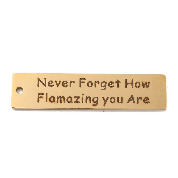 PandaHall Vacuum Plating 201 Stainless Steel Big Pendants, Rectangle with Word Never Forget How Flamazing you are Charms, Real 18K Gold...
PandaHall Vacuum Plating 201 Stainless Steel Big Pendants, Rectangle with Word Never Forget How Flamazing you are Charms, Real 18K Gold...