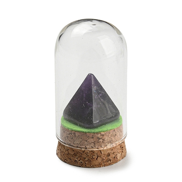 PandaHall Natural Amethyst Pyramid Display Decoration with Glass Dome Cloche Cover, Cork Base Bell Jar Ornaments for Home Decoration...
PandaHall Natural Amethyst Pyramid Display Decoration with Glass Dome Cloche Cover, Cork Base Bell Jar Ornaments for Home Decoration...