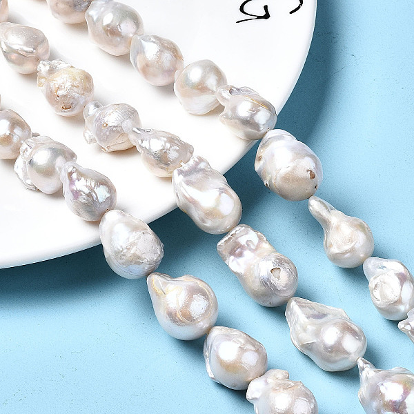 PandaHall Natural Baroque Pearl Keshi Pearl Beads Strands, Cultured Freshwater Pearl, Nuggets, Natural Color, White, 16~36x14~19x12~18mm...
PandaHall Natural Baroque Pearl Keshi Pearl Beads Strands, Cultured Freshwater Pearl, Nuggets, Natural Color, White, 16~36x14~19x12~18mm...