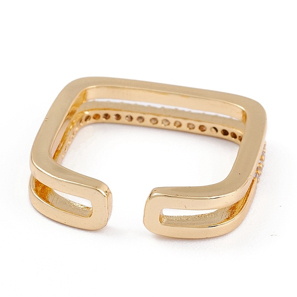 PandaHall Brass Clear Cubic Zirconia Cuff Rings, Open Rings, Long-Lasting Plated, Rectangular, Real 18K Gold Plated, 4.5mm, Inner Diameter...
PandaHall Brass Clear Cubic Zirconia Cuff Rings, Open Rings, Long-Lasting Plated, Rectangular, Real 18K Gold Plated, 4.5mm, Inner Diameter...