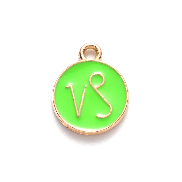 PandaHall Alloy Enamel Pendants, Cadmium Free & Lead Free, Flat Round with Constellation, Light Gold, Pale Green, Capricorn, 15x12x2mm, Hole...
PandaHall Alloy Enamel Pendants, Cadmium Free & Lead Free, Flat Round with Constellation, Light Gold, Pale Green, Capricorn, 15x12x2mm, Hole...