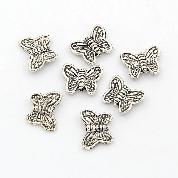 PandaHall Tibetan Style Alloy Beads, Cadmium Free & Lead Free, Butterfly, Antique Silver, 8x10x3mm, Hole: 1mm Alloy Butterfly
PandaHall Tibetan Style Alloy Beads, Cadmium Free & Lead Free, Butterfly, Antique Silver, 8x10x3mm, Hole: 1mm Alloy Butterfly