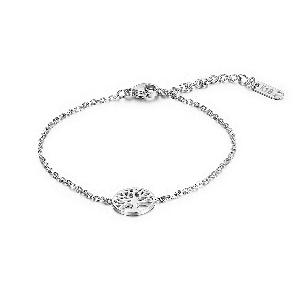 PandaHall Stylish Stainless Steel Tree of Life Link Bracelet for Women's Daily Wear, Stainless Steel Color Stainless Steel Tree of Life
PandaHall Stylish Stainless Steel Tree of Life Link Bracelet for Women's Daily Wear, Stainless Steel Color Stainless Steel Tree of Life