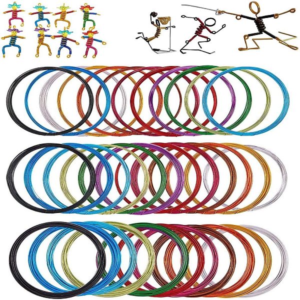 PandaHall JEWELEADER 36 Rolls 590 Feet Colored Aluminum Wire 15 18 20 Gauge Bendable Metal Craft Wire 1.5mm 1mm 0.8mm Flexible Sculpting..., Multicolor
PandaHall JEWELEADER 36 Rolls 590 Feet Colored Aluminum Wire 15 18 20 Gauge Bendable Metal Craft Wire 1.5mm 1mm 0.8mm Flexible Sculpting..., Multicolor