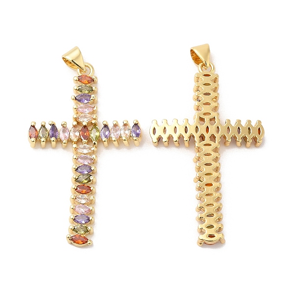 PandaHall Brass Micro Pave Cubic Zirconia Pendants, Cross, Real 16K Gold Plated, 42x24x3.5mm, Hole: 4x3.5mm Brass+Cubic Zirconia Cross
PandaHall Brass Micro Pave Cubic Zirconia Pendants, Cross, Real 16K Gold Plated, 42x24x3.5mm, Hole: 4x3.5mm Brass+Cubic Zirconia Cross
