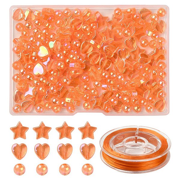 PandaHall DIY Stretch Bracelet Making Kit, Including Heart & Star & Round Acrylic Beads, Elastic Thread, Orange Red, Beads: 6~10x3~6mm, Hole...
PandaHall DIY Stretch Bracelet Making Kit, Including Heart & Star & Round Acrylic Beads, Elastic Thread, Orange Red, Beads: 6~10x3~6mm, Hole...