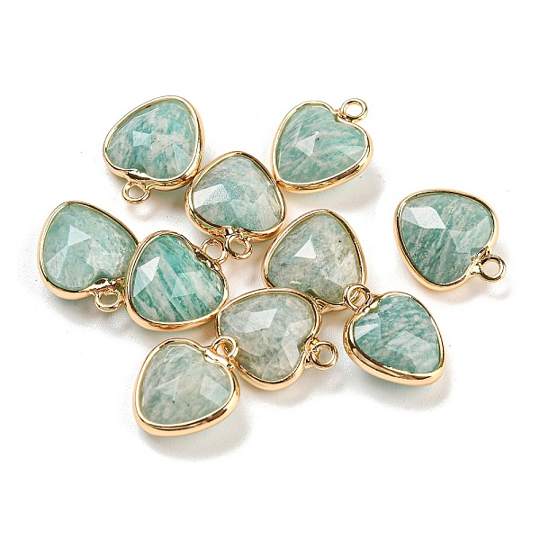 PandaHall Natural Amazonite Faceted Heart Charms, with Golden Tone Brass Edge, 13.5x11x5mm, Hole: 1.6mm Amazonite Heart
PandaHall Natural Amazonite Faceted Heart Charms, with Golden Tone Brass Edge, 13.5x11x5mm, Hole: 1.6mm Amazonite Heart