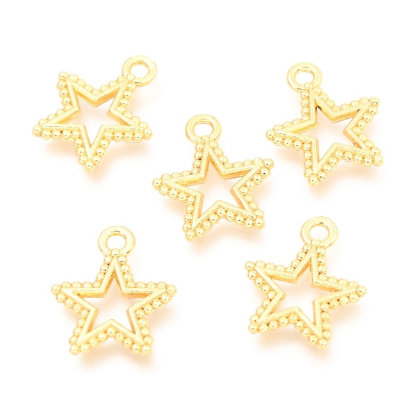 PandaHall Alloy Pendants, Long-Lasting Plated, with Jump Ring, Star, Real 18K Gold Plated, 18.5x15x1.9mm, Hole: 2mm Alloy Star
PandaHall Alloy Pendants, Long-Lasting Plated, with Jump Ring, Star, Real 18K Gold Plated, 18.5x15x1.9mm, Hole: 2mm Alloy Star