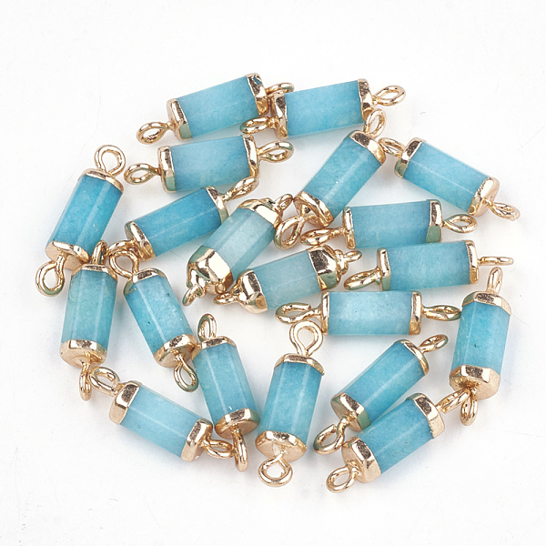 PandaHall Electroplate Natural White Jade Links connectors, with Iron Findings, Dyed, Column, Golden, 20~21x5~6x5~6mm, Hole: 1.8mm Jade...
PandaHall Electroplate Natural White Jade Links connectors, with Iron Findings, Dyed, Column, Golden, 20~21x5~6x5~6mm, Hole: 1.8mm Jade...