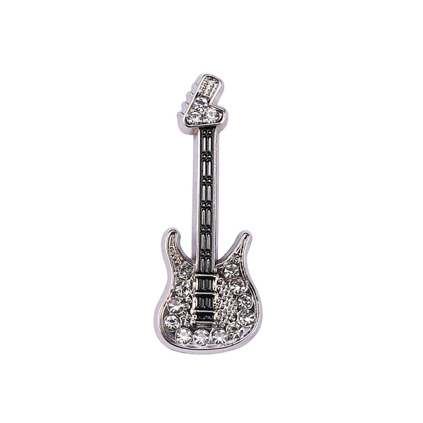 PandaHall Alloy Rhinestone Brooches, Guitar Pins, Musical Instrument Pins, Platinum, 35x14mm Alloy+Rhinestone Guitar
PandaHall Alloy Rhinestone Brooches, Guitar Pins, Musical Instrument Pins, Platinum, 35x14mm Alloy+Rhinestone Guitar