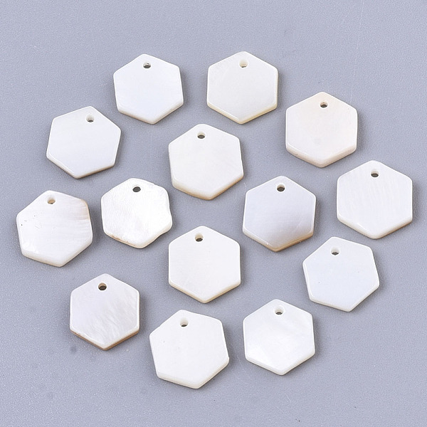 PandaHall Natural Freshwater Shell Charms, Hexagon, Seashell Color, 9x8x1.5mm, Hole: 0.8mm Freshwater Shell Hexagon
PandaHall Natural Freshwater Shell Charms, Hexagon, Seashell Color, 9x8x1.5mm, Hole: 0.8mm Freshwater Shell Hexagon