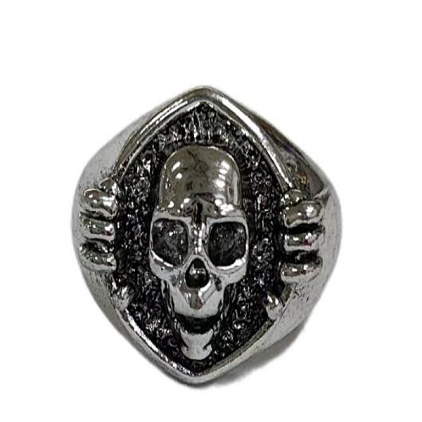 PandaHall Alloy Skull Finger Rings, Gothic Chunky Ring for Men, Platinum, US Size 9(18.9mm) Alloy
PandaHall Alloy Skull Finger Rings, Gothic Chunky Ring for Men, Platinum, US Size 9(18.9mm) Alloy