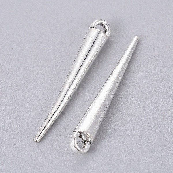 PandaHall Tibetan Style Alloy Spike Pendants, Lead Free & Cadmium Free, Antique Silver, 34x4.5x4.5mm, Hole: 3mm, about 645pcs/1000g Alloy...
PandaHall Tibetan Style Alloy Spike Pendants, Lead Free & Cadmium Free, Antique Silver, 34x4.5x4.5mm, Hole: 3mm, about 645pcs/1000g Alloy...
