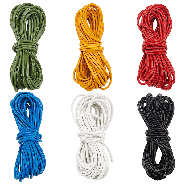 PandaHall 30 Yards 6 Colors Cowhide Leather Cord, Round, Mixed Color, 2mm, 5 yards/color Cowhide Round Multicolor
PandaHall 30 Yards 6 Colors Cowhide Leather Cord, Round, Mixed Color, 2mm, 5 yards/color Cowhide Round Multicolor