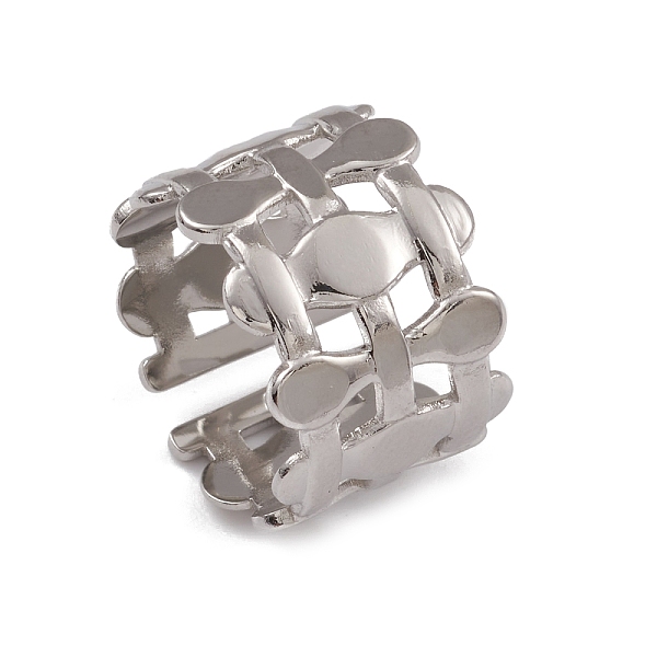 PandaHall 304 Stainless Steel Handrail Open Cuff Rings for Women, Stainless Steel Color, Inner Diameter: 17.6mm 304 Stainless Steel
PandaHall 304 Stainless Steel Handrail Open Cuff Rings for Women, Stainless Steel Color, Inner Diameter: 17.6mm 304 Stainless Steel