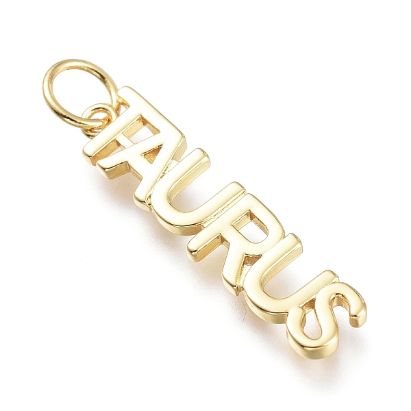 PandaHall Brass Pendants, with Jump Rings, Long-Lasting Plated, Constellation/Zodiac Sign, Word, Taurus, 27x6.5x2mm, Hole: 4.5mm Brass...
PandaHall Brass Pendants, with Jump Rings, Long-Lasting Plated, Constellation/Zodiac Sign, Word, Taurus, 27x6.5x2mm, Hole: 4.5mm Brass...