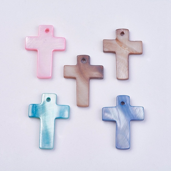 PandaHall Shell Pendants, Dyed, Cross, Mixed Color, 22~23x17~19x2mm, Hole: 1.5mm Shell Cross Multicolor
PandaHall Shell Pendants, Dyed, Cross, Mixed Color, 22~23x17~19x2mm, Hole: 1.5mm Shell Cross Multicolor