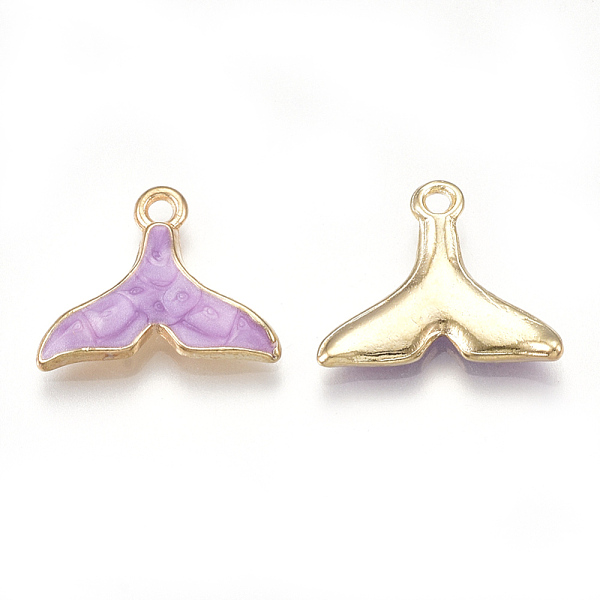 PandaHall Alloy Enamel Pendants, Whale Tail Shaped, Light Gold, Medium Purple, 14.5x17x2mm, Hole: 1.5mm Alloy+Enamel Fish Purple
PandaHall Alloy Enamel Pendants, Whale Tail Shaped, Light Gold, Medium Purple, 14.5x17x2mm, Hole: 1.5mm Alloy+Enamel Fish Purple