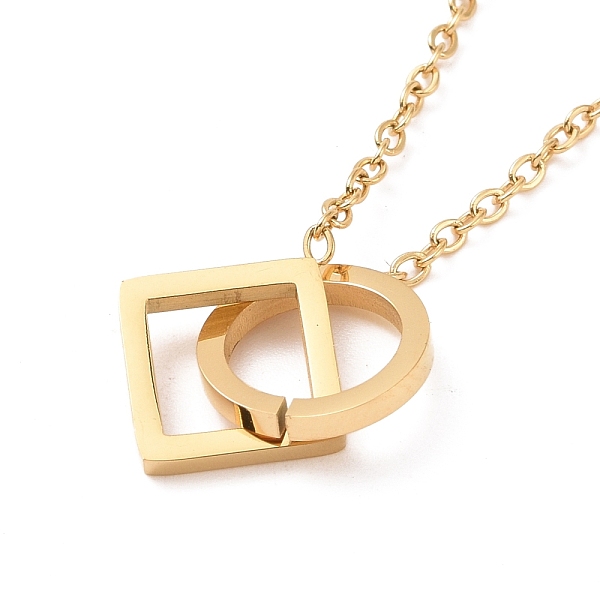 PandaHall Ion Plating(IP) 304 Stainless Steel Ring with Rhombus Pendant Necklace for Men Women, Golden, 16.73 inch(42.5cm) 304 Stainless...
PandaHall Ion Plating(IP) 304 Stainless Steel Ring with Rhombus Pendant Necklace for Men Women, Golden, 16.73 inch(42.5cm) 304 Stainless...